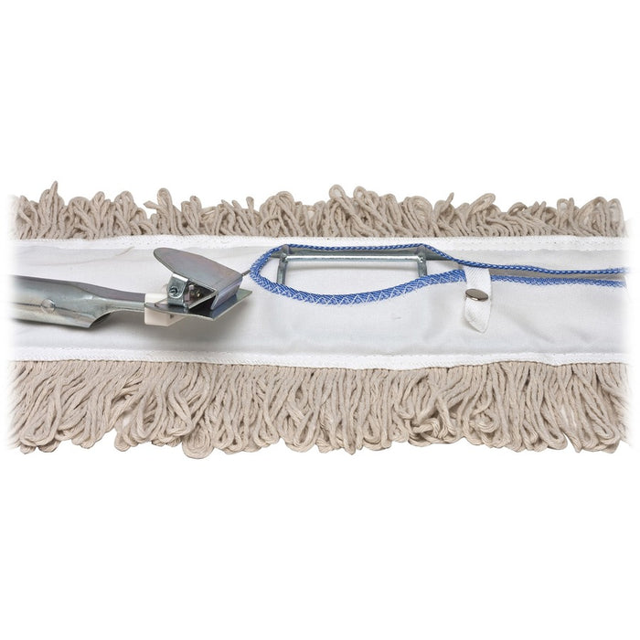 Genuine Joe Clip-On 36" Dust Mop Frame 360° Swivel, Rust Resistant, Chrome Plated, Reinforced - Chrome - Steel - 1 Each