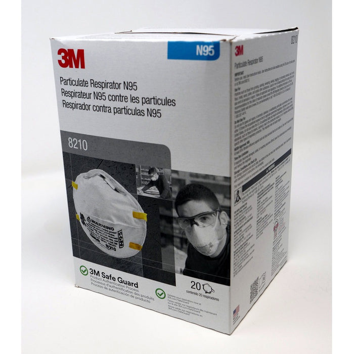 3M™ Lightweight Particulate Respirator 8210, N95, Standard Size, 20/Box