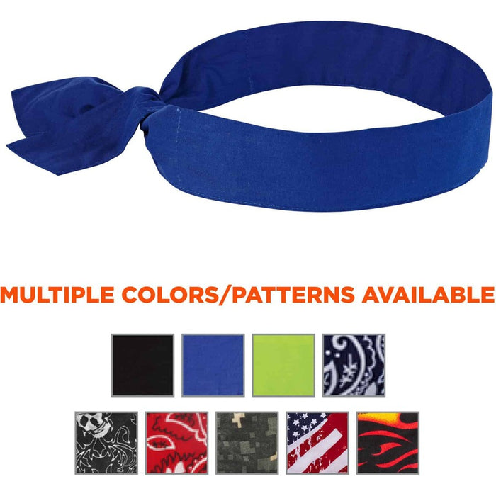 ergodyne® Chill-Its Evaporating Cooling Bandana 1 Each - Solid Blue