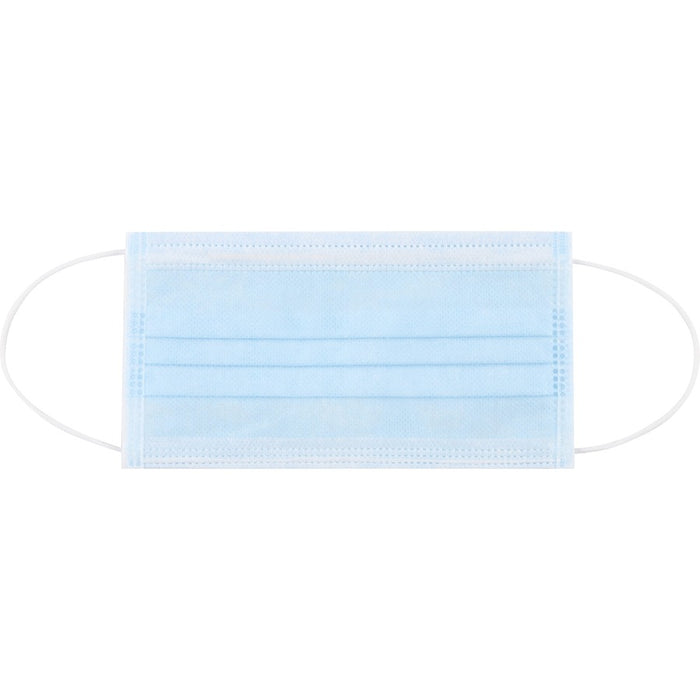 Genuine Joe Disposable Face Mask Recommended For: Face - Disposable, Latex-Free, Breathable, Comfortable, Elastic Loop, Earloop Style Mask, Flexible - Particulate Protection - Blue - 50 / Box