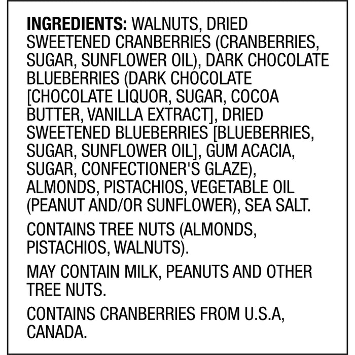 Orchard Valley Harvest OMG Omega-3 Mix Gluten-Free, No Artificial Color, No Artificial Flavor, Preservative-Free, Resealable Bag - Crunch, Walnut, Dried Cranberries, Pistachio, Almond - 1 Serving Bag - 2 Oz - 14 / Carton