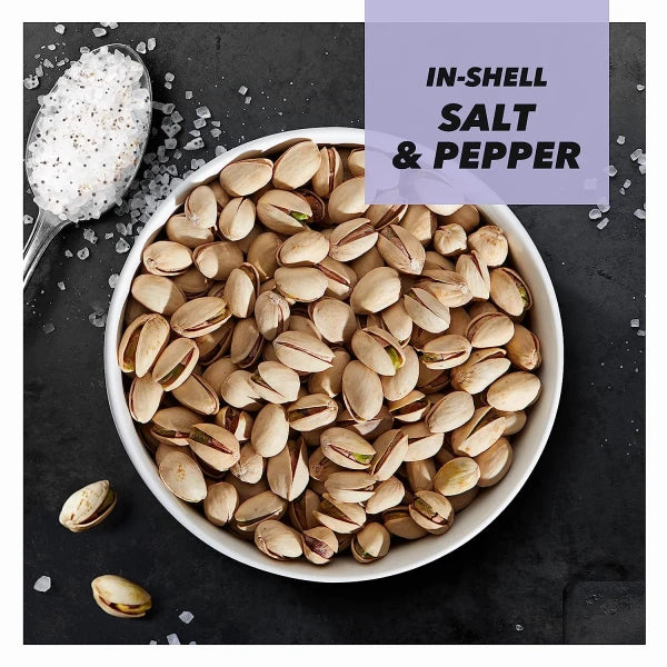 Wonderful Pistachios, Salt And Pepper, 1.25 Oz, Box Of 12