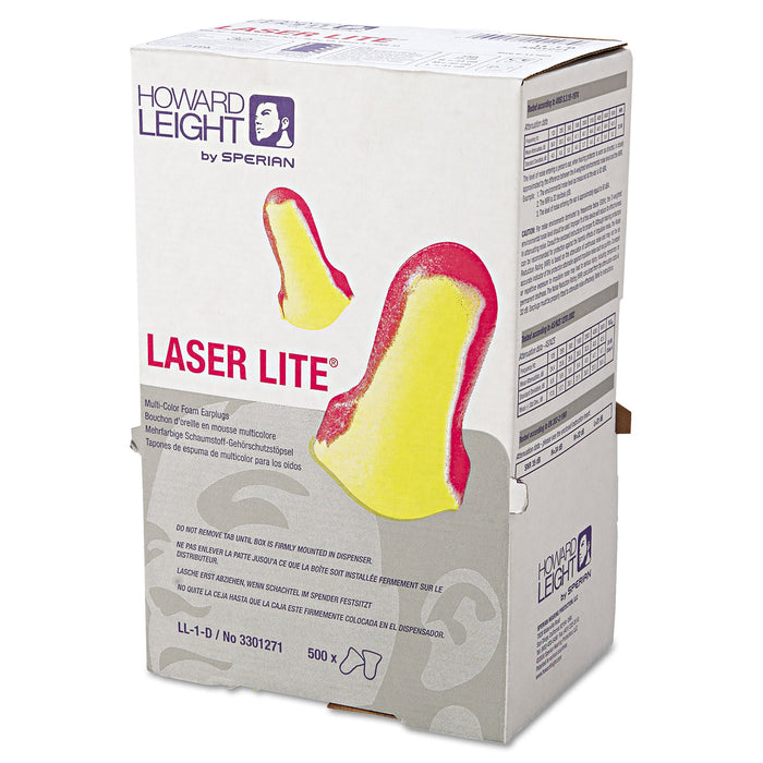 Howard Leight® by Honeywell LL-1 D Laser Lite Single-Use Earplugs, Cordless, 32NRR, MA/YW, LS500, 500 Pairs