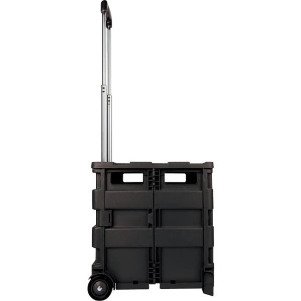 Stair Climber Utility Cart With Lid, 39-3/8”H x 18-7/8”W x 16-1/2”D, Black - Each