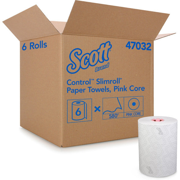 Scott® Control MOD Slimroll 1-Ply Paper Towels, FSC® Certified, 580' Per Roll, Pack Of 6 Rolls