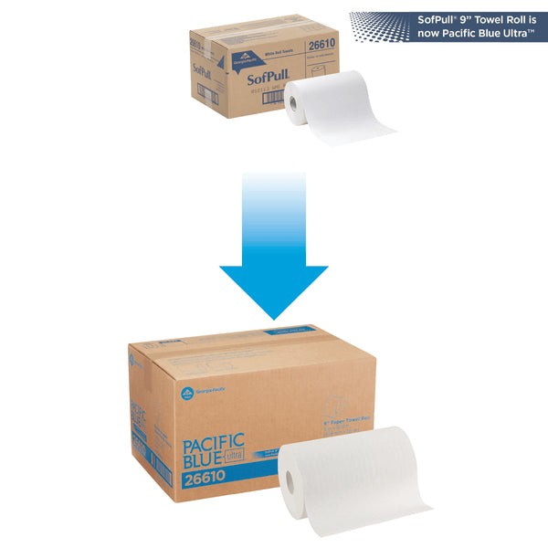 Pacific Blue Ultra™ by GP PRO 1-Ply Paper Towels, Pack Of 6 Rolls