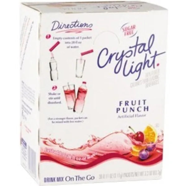 Crystal Light® On The Go Mix Sticks, Fruit Punch, Box Of 30 Packets