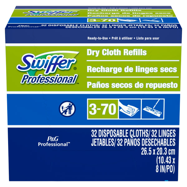 Swiffer® Professional Regular Dry Cloth Sweeping Pad Refills for Swiffer Sweeper (32 Refills per Box)