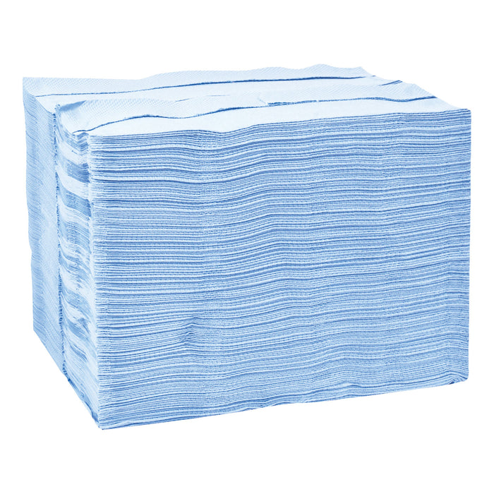 Tork® Industrial Paper Wiper, 4-Ply, 12.8 x 16.5, Unscented, Blue, 180/Carton