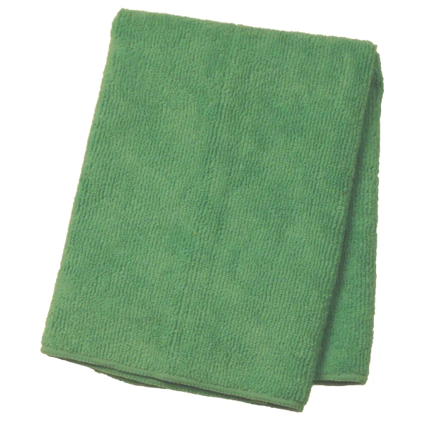 Wilen Standard Duty Microfiber Cloths 16", Green, Pack Of 12