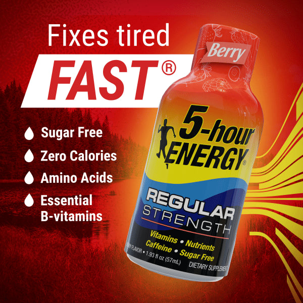 5-hour ENERGY® Shot, Regular Strength, Berry, 1.93 Oz