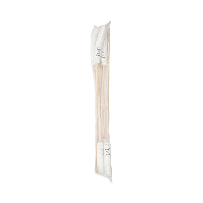 Boardwalk® Handle/Deck Mops, #16 White Rayon Head, 48" Natural Wood Handle