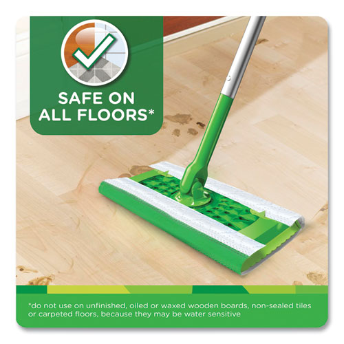 Swiffer® Sweeper TRAP + LOCK Wet Mop Cloth, 8 x 10, White, Open Window Scent, 38/Pack