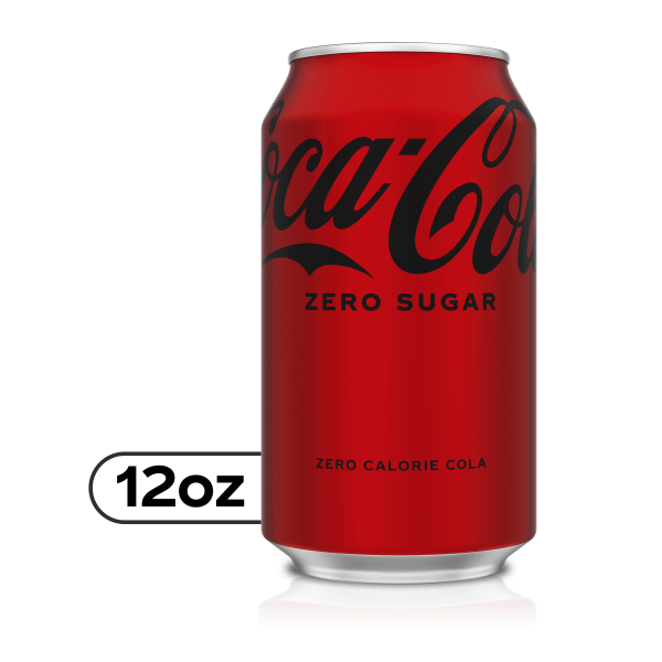 Coca-Cola Zero Sugar Soda, 12 Oz, Case Of 24 Cans