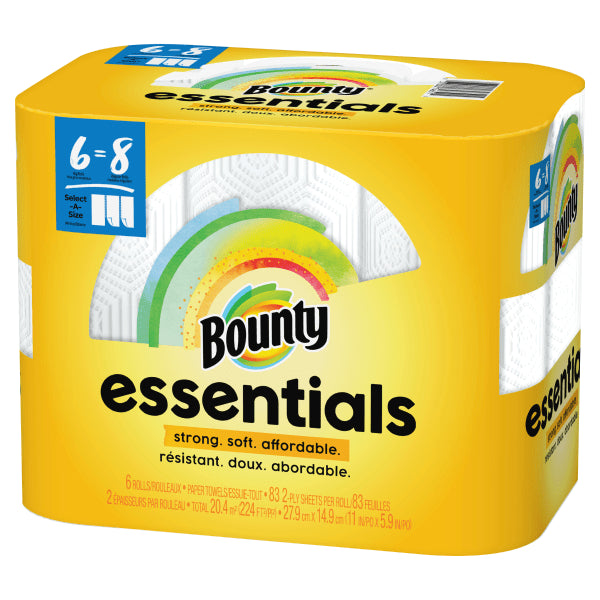 Bounty® Select-A-Size® 2-Ply Paper Towels, 83 Sheets Per Roll, Pack Of 6 Rolls