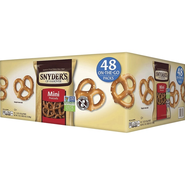 Snyder's® Fat-Free All-Natural Mini Pretzels, 1.5 Oz, Pack Of 48