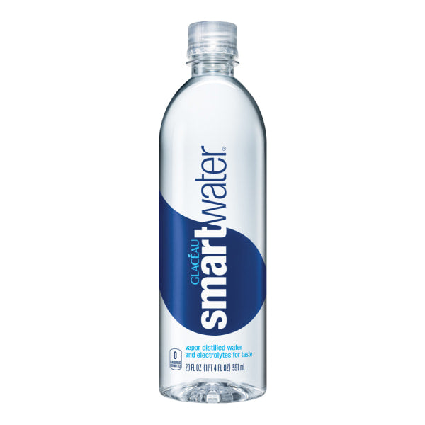 Glacéau Smartwater® Vapor Distilled Water, 20 Oz, Case Of 24