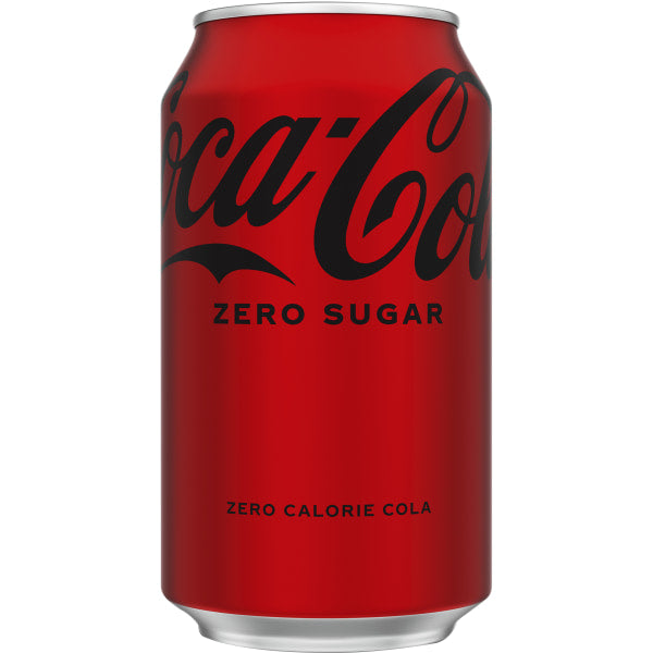 Coca-Cola Zero Sugar Soda, 12 Oz, Case Of 24 Cans