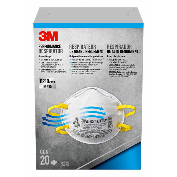 3M™ Performance Disposable Paint Prep Respirator N95 White, Pack Of 20