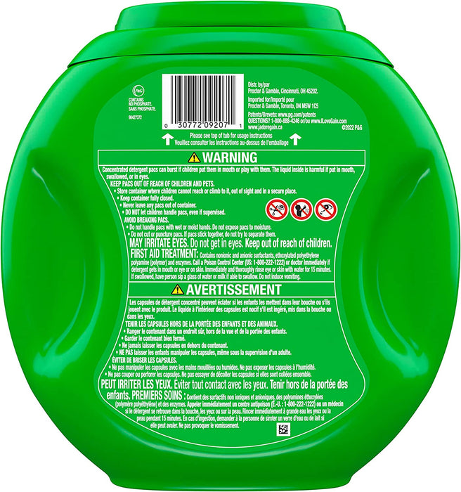 Gain Flings Laundry Detergent Soap Pacs HE Compatible 76 Count Long Lasting Scent Original Scent