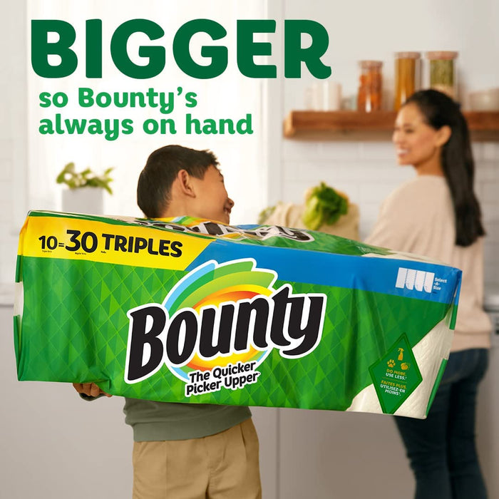 Bounty Select-A-Size Paper Towels, White, 8 Double plus Rolls = 20 Regular Rolls (Packaging May Vary)