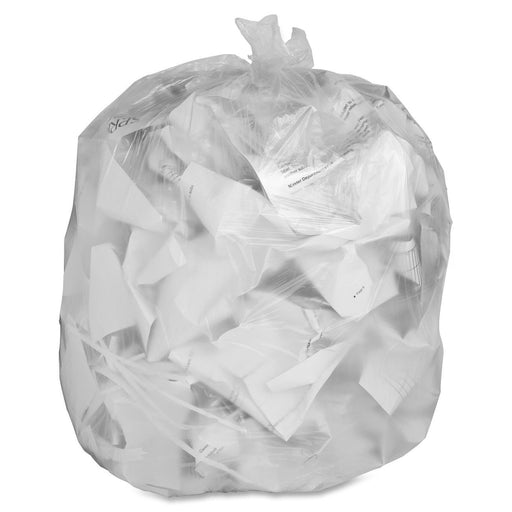 GJO01012 Low-Density Trash Can Liner, 30 Gallon Capacity, 36" Length X 30" Width X 0.60 Mil Thickness, Clear (Box of 250)